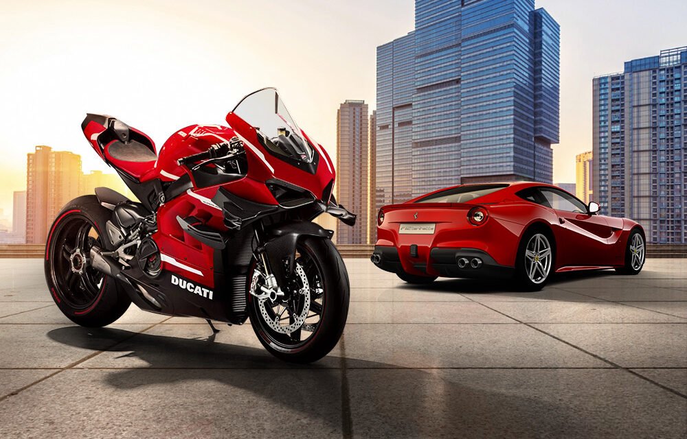How do cars and motorcycles contribute differently to the global automotive market?