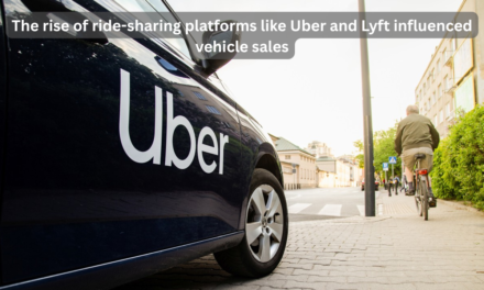 How has the rise of ride-sharing platforms like Uber and Lyft influenced vehicle sales?