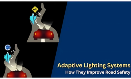 How do adaptive lighting systems enhance driver visibility and safety in varying road conditions?